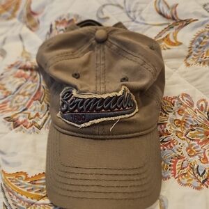 Bermuda Patch Distressed Brown Baseball Hat